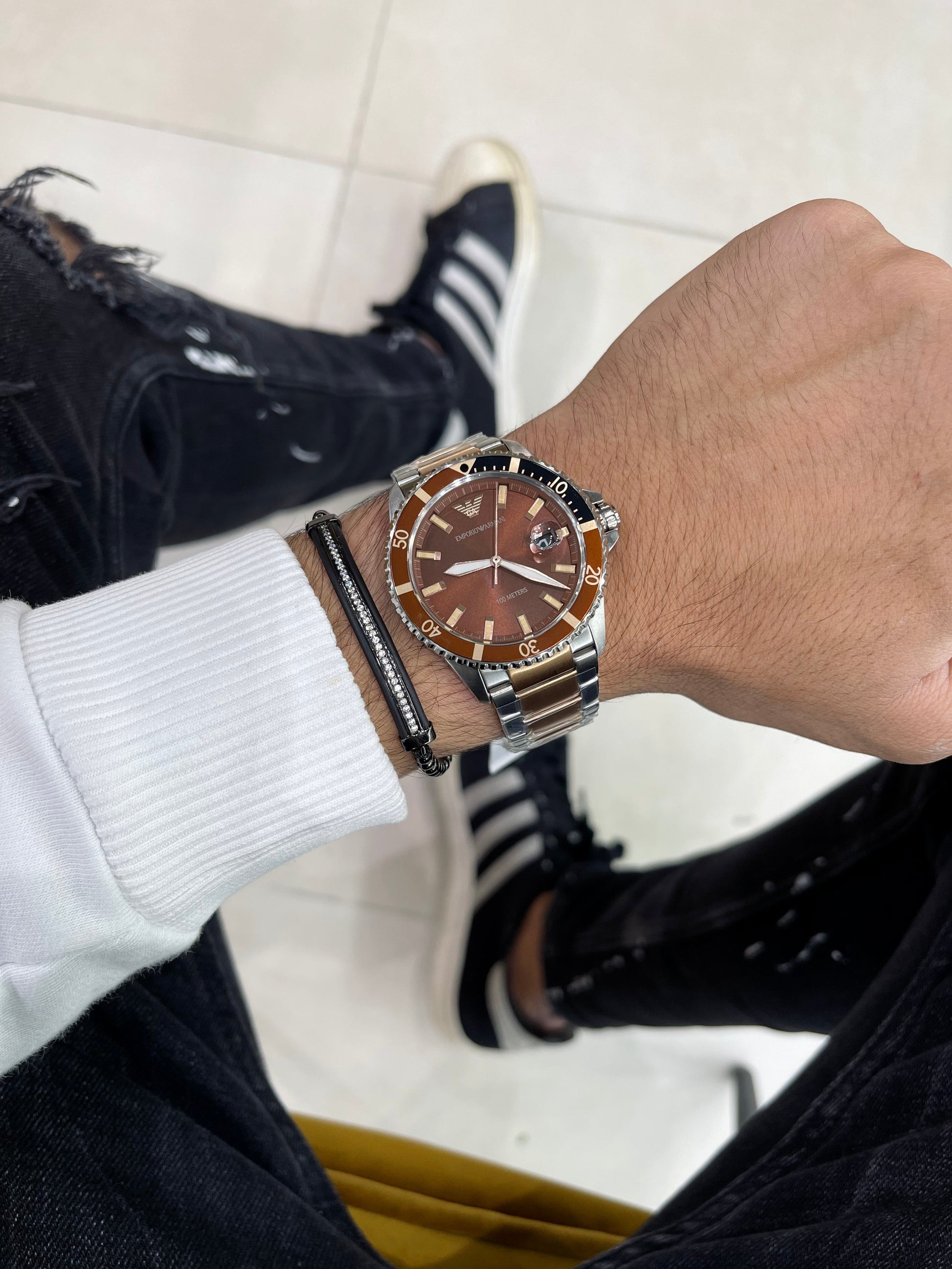 Buy Emporio Armani Men’s Quartz Stainless Steel Brown Dial 42mm Watch - AR11340 in Pakistan