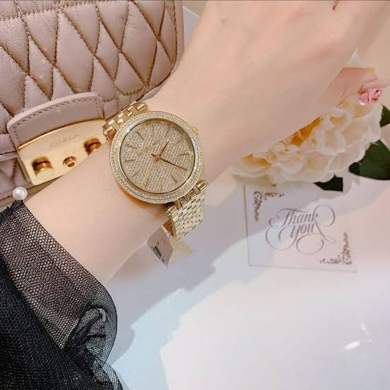 Buy Michael Kors Womens Quartz Darci Stainless Steel Gold Dial 39mm Watch - Mk3438 in Pakistan