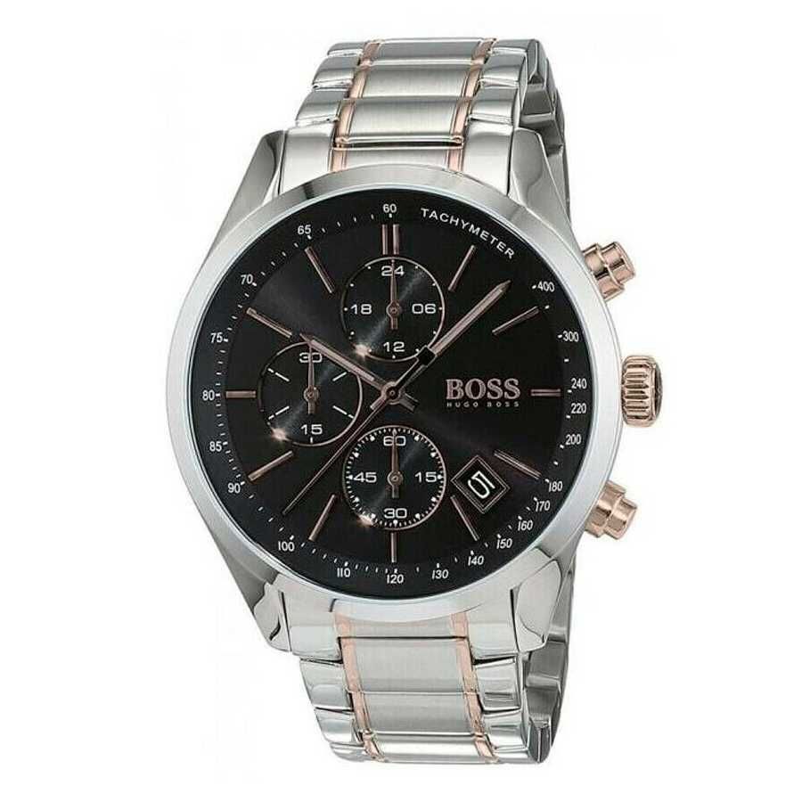 Buy Hugo Boss Mens Chronograph Quartz Grand Prix Stainless Steel Black Dial 44mm Watch - 1513473 in Pakistan