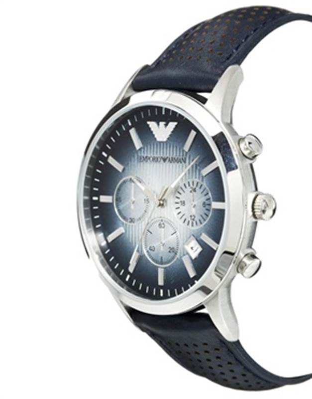 Buy Emporio Armani Men’s Quartz Leather Strap Blue Dial 43mm Watch - AR2473 in Pakistan