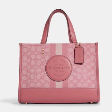 Buy Coach Dempsey Carryall In Signature Jacquard With Stripe And Coach Patch Bag Large - Denim Pink in Pakistan