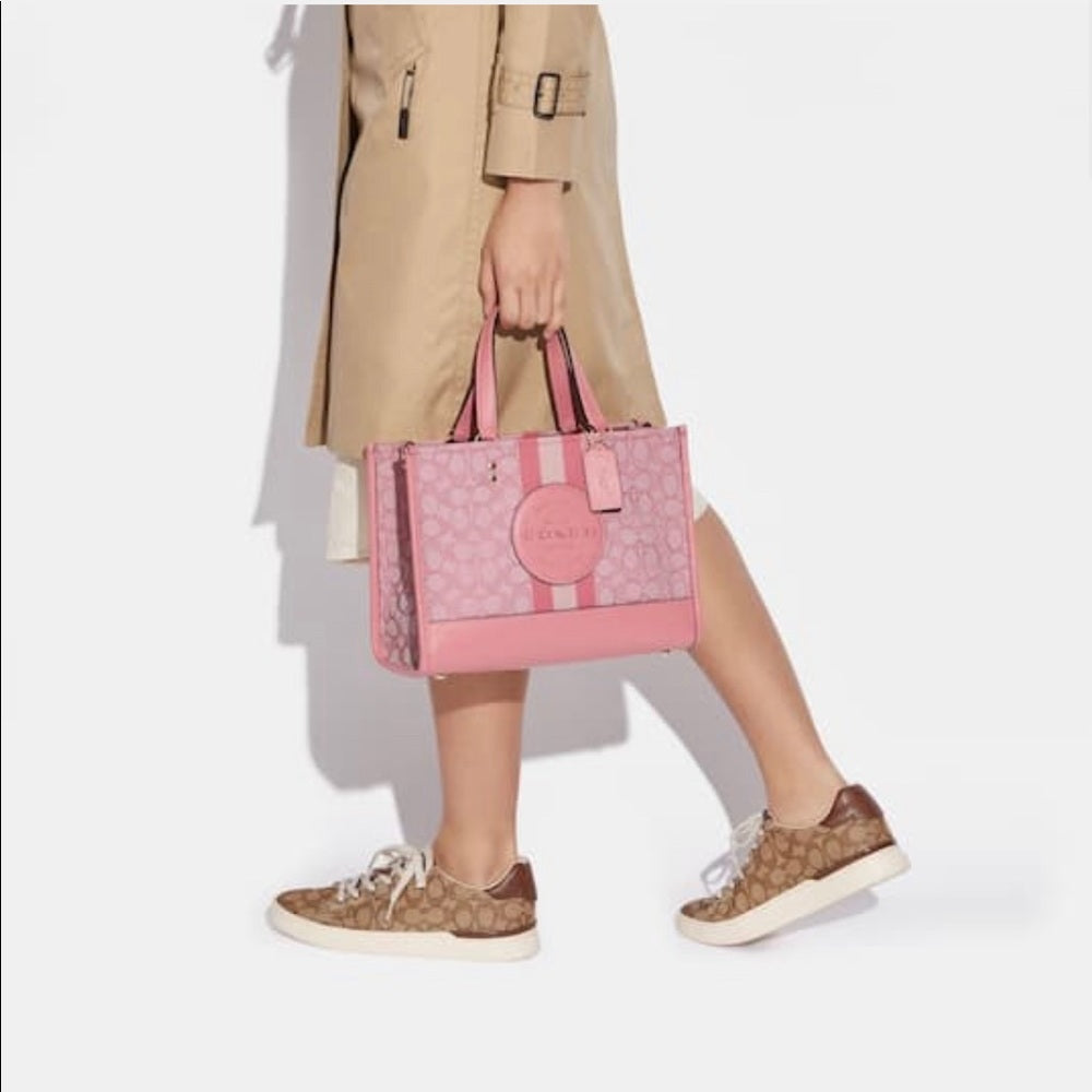 Buy Coach Dempsey Carryall In Signature Jacquard With Stripe And Coach Patch Bag Large - Denim Pink in Pakistan