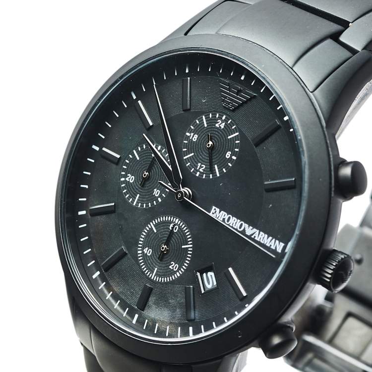 Buy Emporio Armani Mens Chronograph Quartz Analog Stainless Steel Black Dial 43mm Watch - Ar11275 in Pakistan