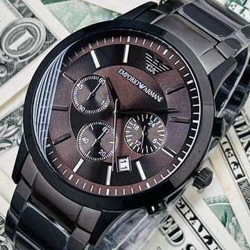 Buy Emporio Armani Mens Quartz Stainless Steel Brown Dial 43mm Watch - Ar2454 in Pakistan