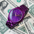 Buy Michael Kors Womens Quartz Runway Stainless Steel Purple Dial 42mm Watch - Mk4507 in Pakistan