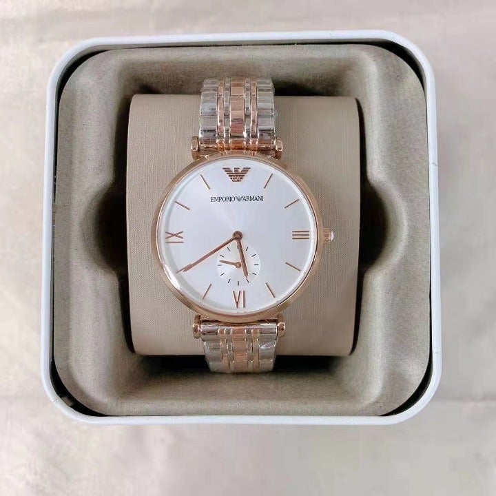 Buy Emporio Armani Men’s Quartz Two Tone Stainless Steel Silver Dial 40mm Watch - AR1677 in Pakistan