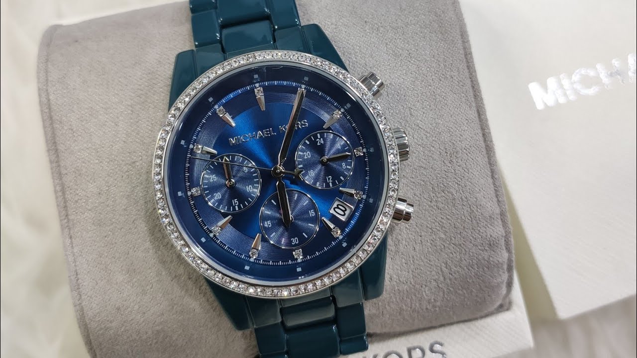 Buy Michael Kors Womens Quartz Blue Stainless Steel Blue Dial 37mm Watch - Mk6722 in Pakistan