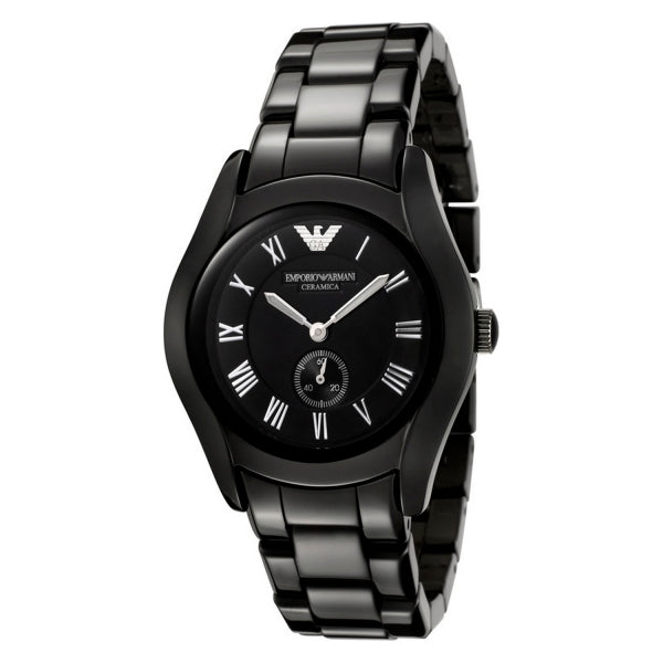 Buy Emporio Armani Women's Black Ceramic Dial Stainless Steel Strap Watch - AR1402 in Pakistan