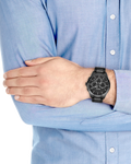 Buy Hugo Boss Mens Chronograph Quartz Onyx Stainless Steel Black Dial 46mm Watch - 1513365 in Pakistan