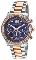 Buy Michael Kors Womens Quartz Two-tone Stainless Steel Navy Blue Dial 40mm Watch - Mk6205 in Pakistan
