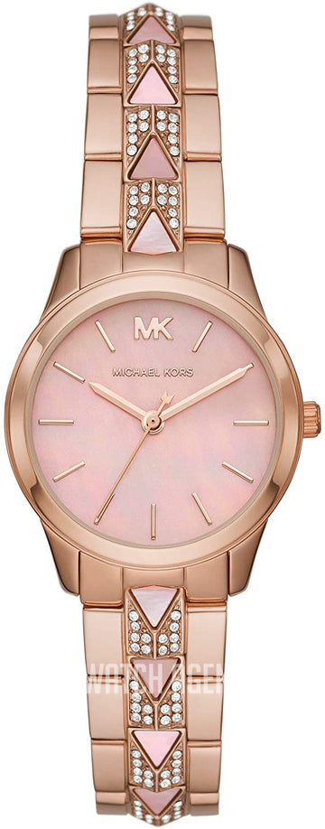 Buy Michael Kors Womens Quartz Runway Stainless Steel Pink Dial 28mm Watch - Mk6856 in Pakistan
