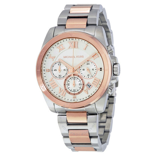 Buy Michael Kors Brecken Chronograph White Dial Two Tone Steel Strap Ladies Watch - Mk6368 in Pakistan