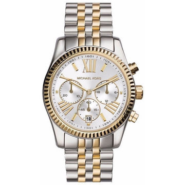 Buy Michael Kors Womens Chronograph Quartz Lexington Two-tone Stainless Steel Silver Dial 38mm Watch - Mk5955 in Pakistan