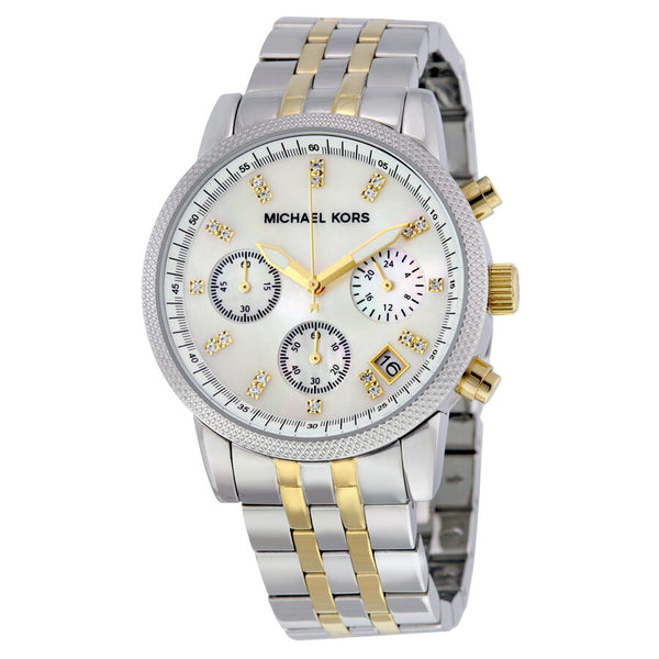Buy Michael Kors Jet Set Chronograph White Dial Two-tone Strap Ladies Watch - Mk5057 in Pakistan