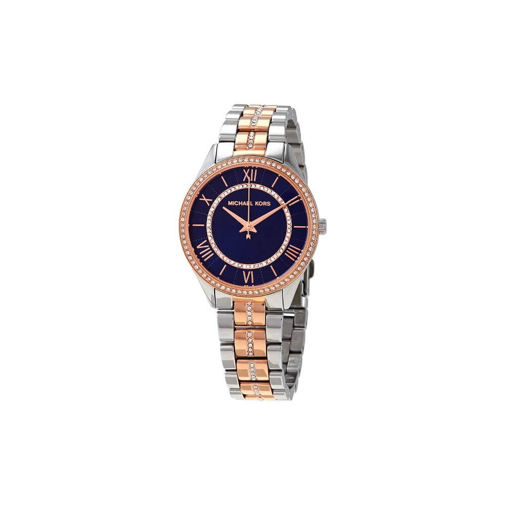 Buy Michael Kors Womens Quartz Lauryn Two Tone Stainless Steel Blue Dial 33mm Watch - Mk3929 in Pakistan