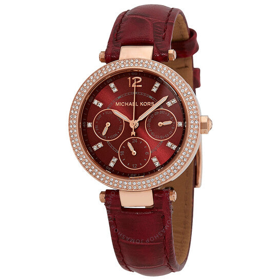 Buy Michael Kors Mini Parker Red Dial Red Leather Strap Ladies Watch - Mk6451 in Pakistan