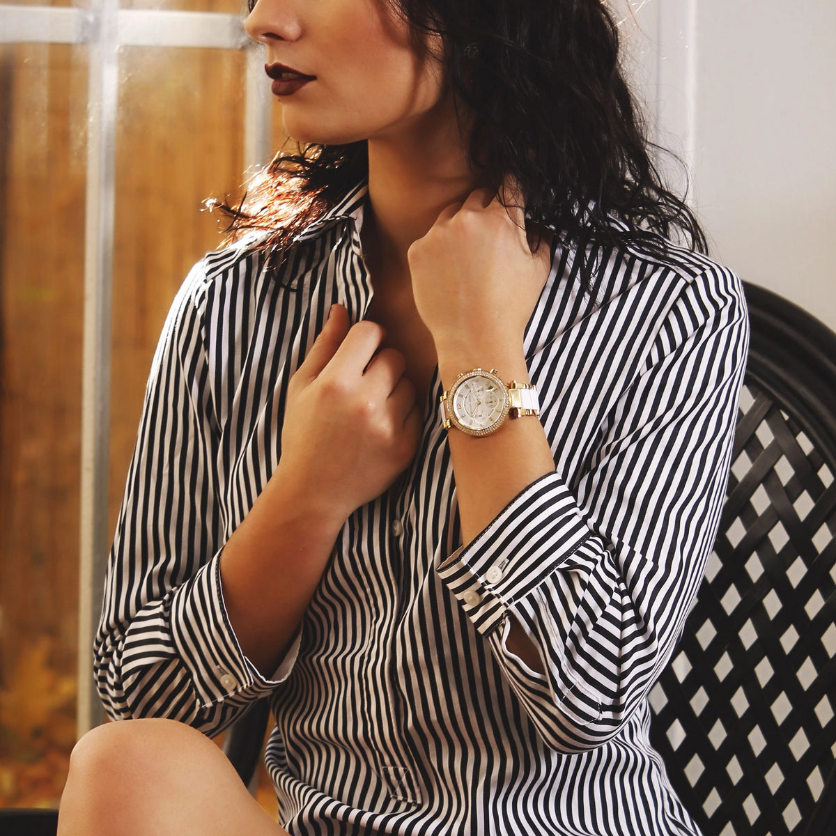 Buy Michael Kors Womens Quartz Parker Stainless Steel White Dial 39mm Watch - Mk6119 in Pakistan