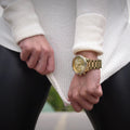 Buy Michal Kors Brinkley Gold-tone Dial Stainless Steel Chronograph Quartz Ladies Watch - Mk6187 in Pakistan
