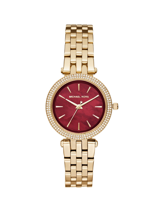 Buy Michael Kors Quartz Gold Stainless Steel Garnet Mother Of Pearl Dial 33mm Watch for Women - Mk3583 in Pakistan