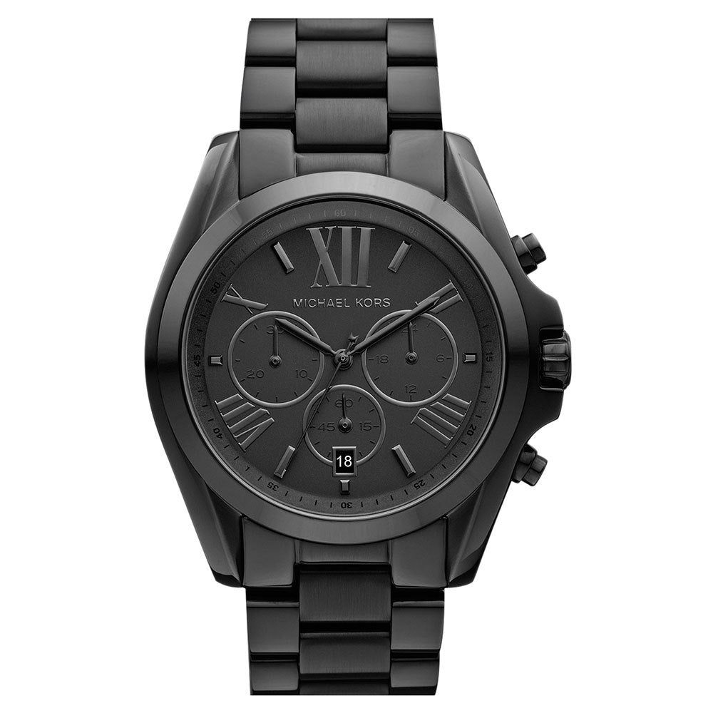 Buy Michael Kors Unisex Chronograph Quartz Bradshaw Black Stainless Steel Black Dial 42mm Watch - Mk5550 in Pakistan