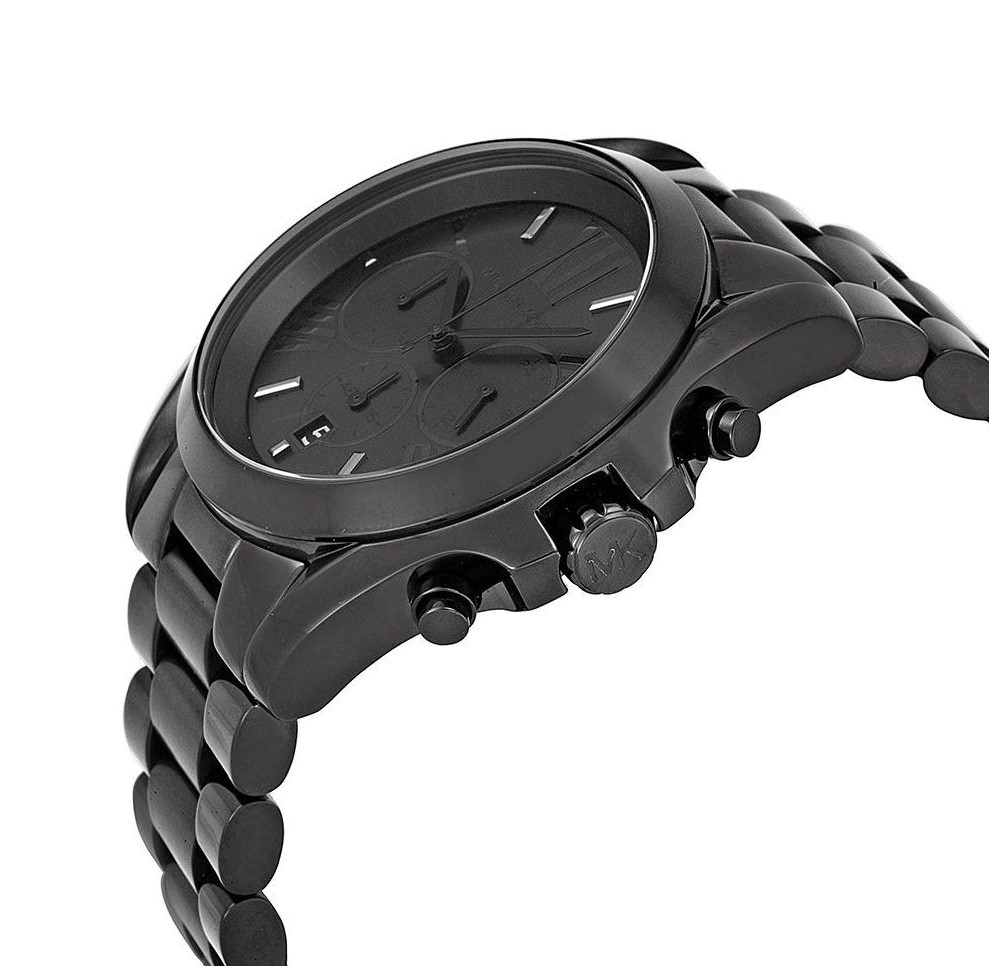 Buy Michael Kors Unisex Chronograph Quartz Bradshaw Black Stainless Steel Black Dial 42mm Watch - Mk5550 in Pakistan