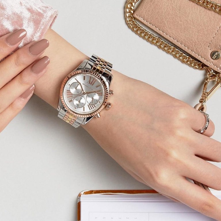 Buy Michael Kors Womens Quartz Lexington Stainless Steel Strap Silver Dial 38mm Watch - Mk5735 in Pakistan