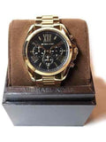 Buy Michael Kors Womens Chronograph Quartz Bradshaw Gold Stainless Steel Black Dial 43mm Watch - Mk5739 in Pakistan
