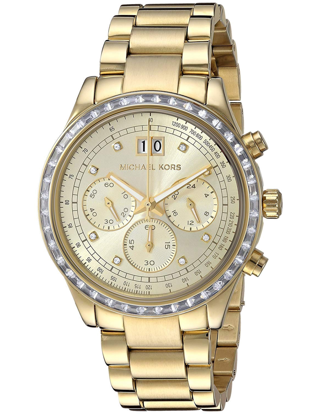 Buy Michal Kors Brinkley Gold-tone Dial Stainless Steel Chronograph Quartz Ladies Watch - Mk6187 in Pakistan