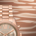 Buy Michael Kors Womens Quartz Lexington Rose Gold Stainless Steel Grey Dial 38mm Watch - Mk7217 in Pakistan