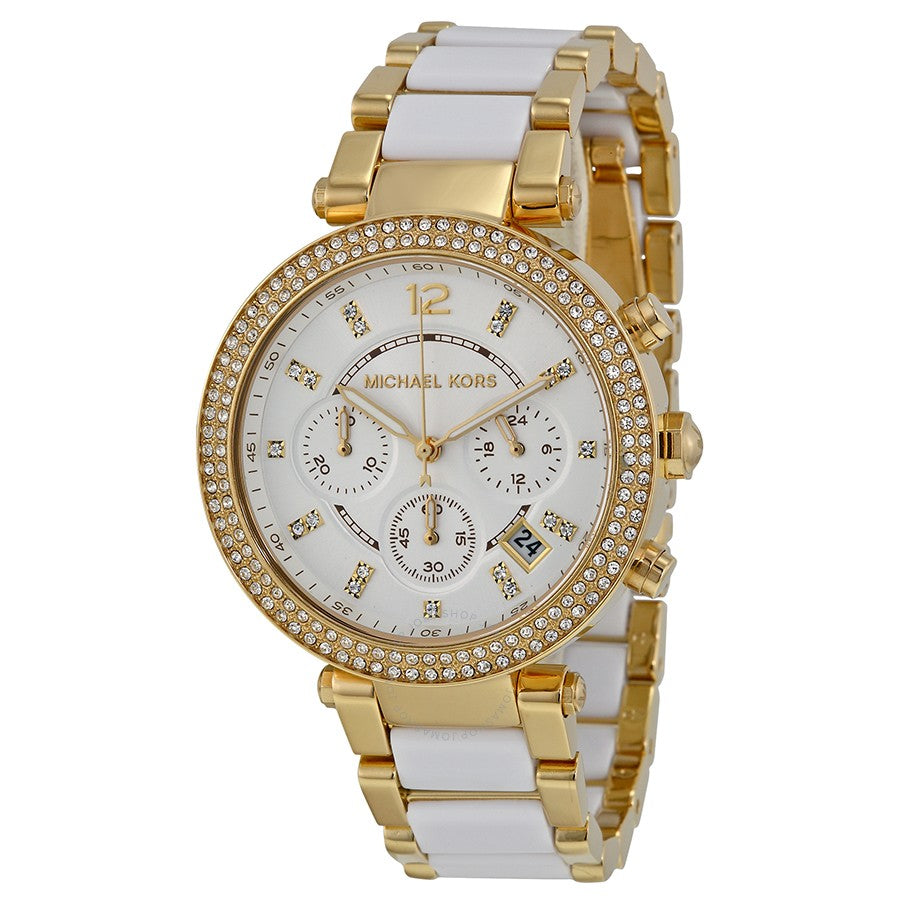 Buy Michael Kors Womens Quartz Parker Stainless Steel White Dial 39mm Watch - Mk6119 in Pakistan