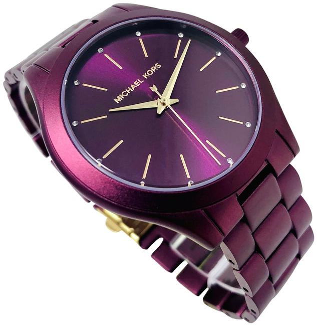 Buy Michael Kors Womens Quartz Runway Stainless Steel Purple Dial 42mm Watch - Mk4507 in Pakistan