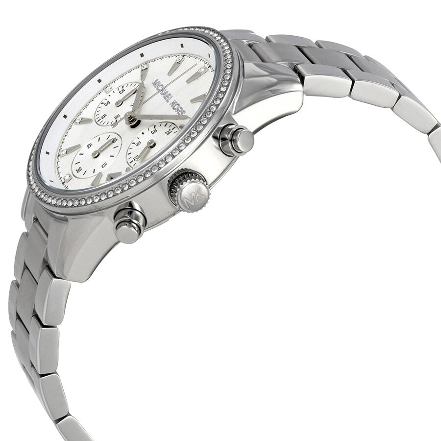 Buy Michael Kors Womens Quartz Ritz Silver Stainless Steel White Dial 37mm Watch - Mk6428 in Pakistan