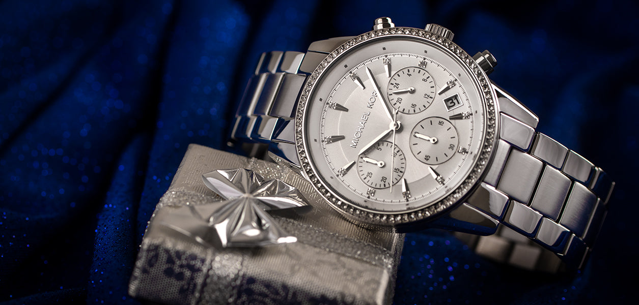 Buy Michael Kors Womens Quartz Ritz Silver Stainless Steel White Dial 37mm Watch - Mk6428 in Pakistan