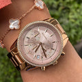 Buy Michael Kors Womens Quartz Stainless Steel Rose Gold Dial 37mm Watch - Mk6357 in Pakistan