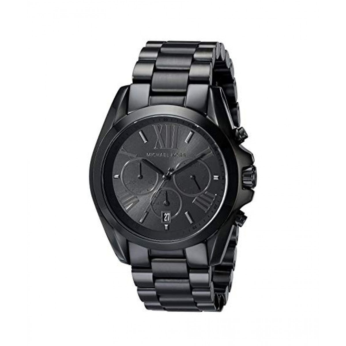 Buy Michael Kors Unisex Chronograph Quartz Bradshaw Black Stainless Steel Black Dial 42mm Watch - Mk5550 in Pakistan