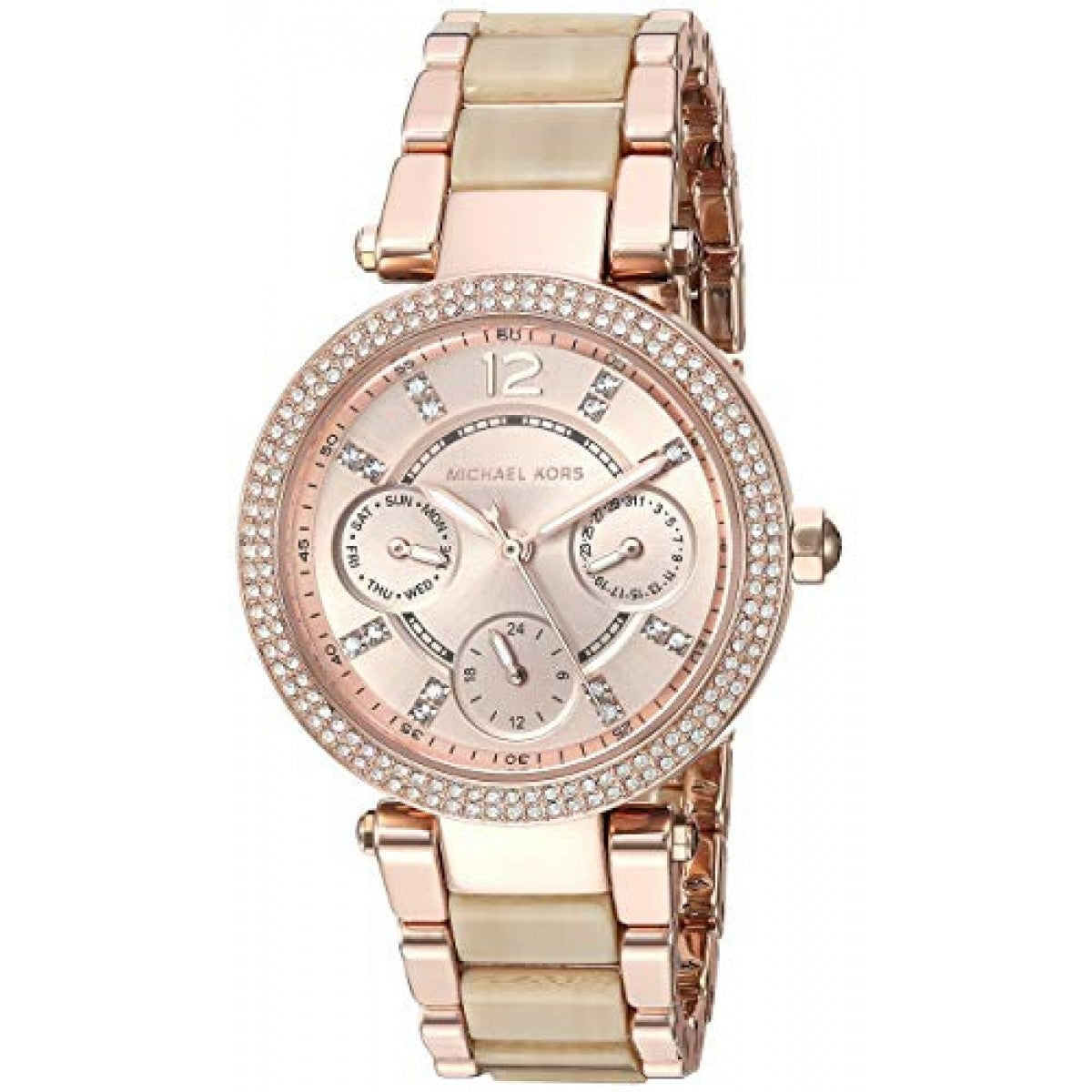 Buy Michael Kors Parker Women's Watch Rose Gold Dial Rose Gold Steel Strap - Mk6512 in Pakistan