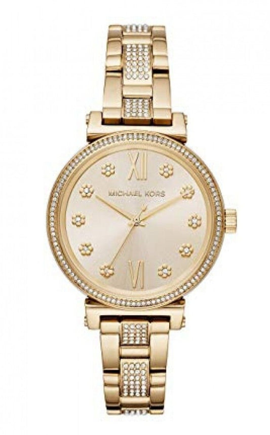 Buy Michael Kors Womens Quartz Stainless Steel Gold Dial 36mm Watch - Mk3881 in Pakistan
