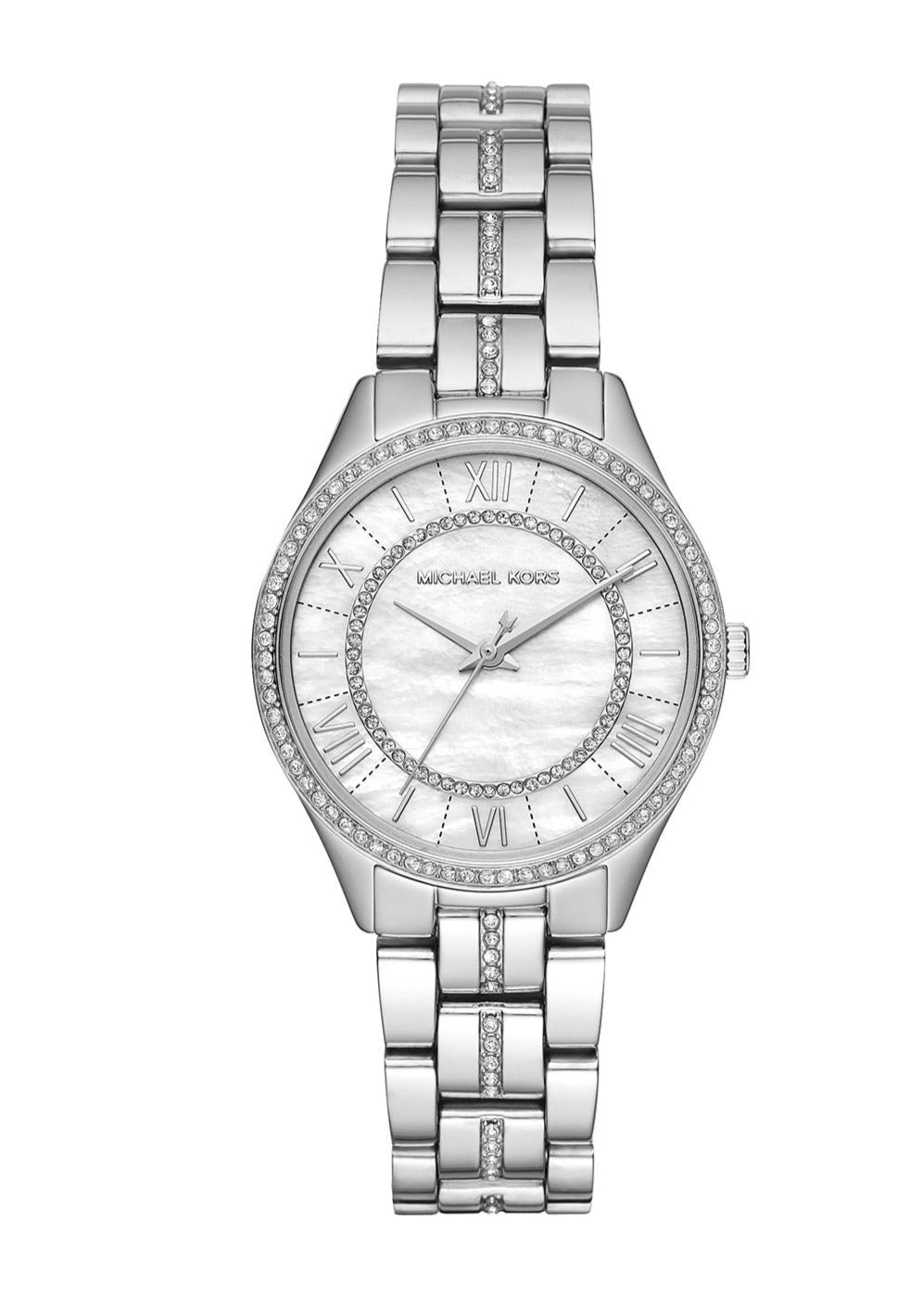 Buy Michael Kors Lauryn Crystal Mother Of Pearl Dial Silver Steel Strap Ladies Watch - Mk3900 in Pakistan