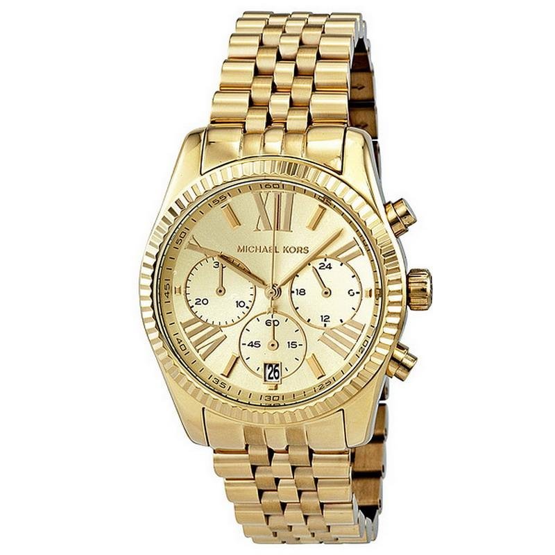 Buy Michael Kors Womens Chronograph Quartz Stainless Steel Gold Dial 38mm Watch - Mk5556 in Pakistan