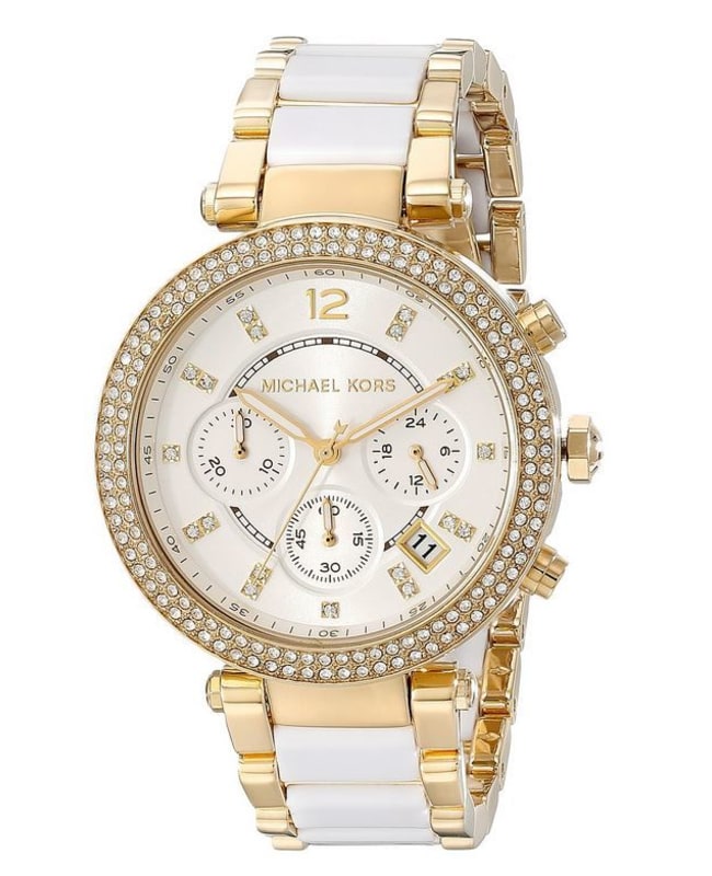 Buy Michael Kors Womens Quartz Parker Stainless Steel White Dial 39mm Watch - Mk6119 in Pakistan