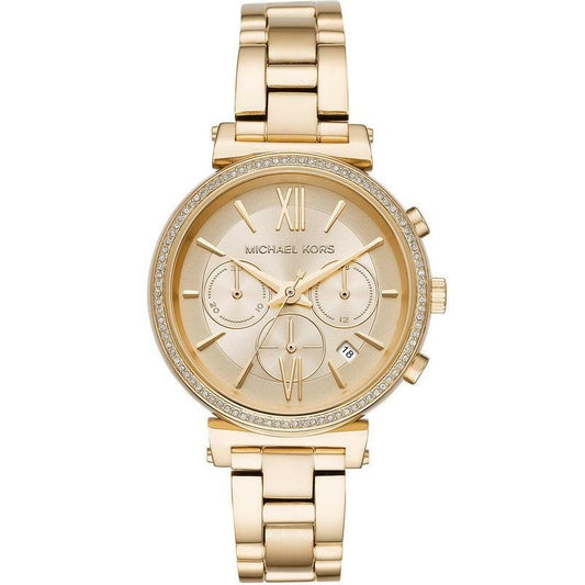 Buy Michael Kors Womens Quartz Chronograph Stainless Steel Gold Dial 39mm Watch - Mk6559 in Pakistan