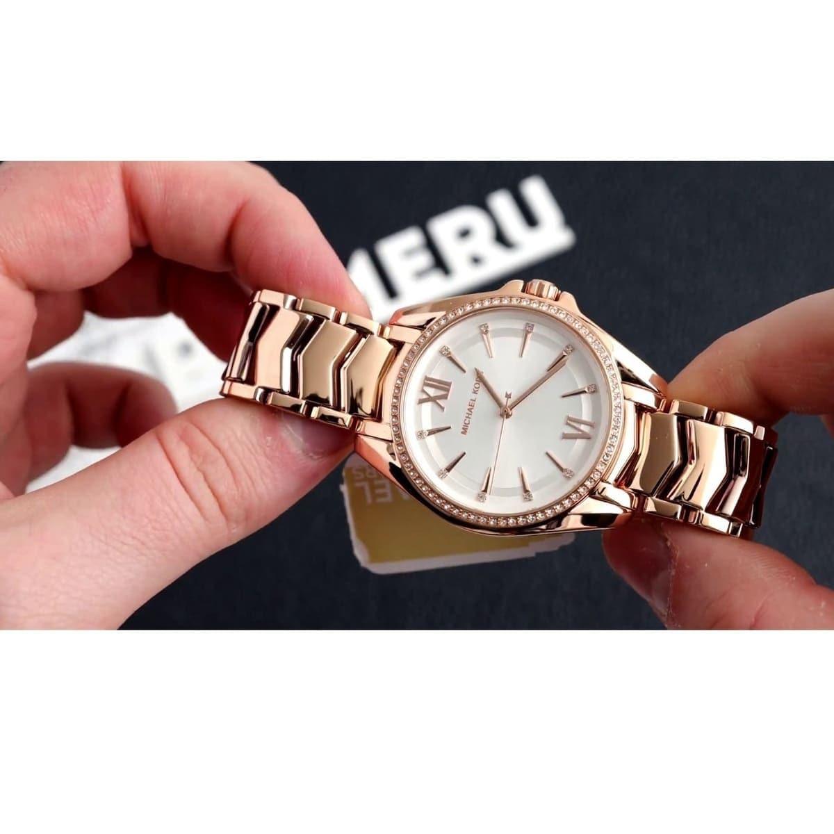 Buy Michael Kors Womens Quartz Whitney Rose Gold Stainless Steel White Dial 38mm Watch - Mk6694 in Pakistan