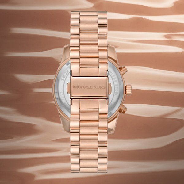 Buy Michael Kors Womens Quartz Lexington Rose Gold Stainless Steel Grey Dial 38mm Watch - Mk7217 in Pakistan