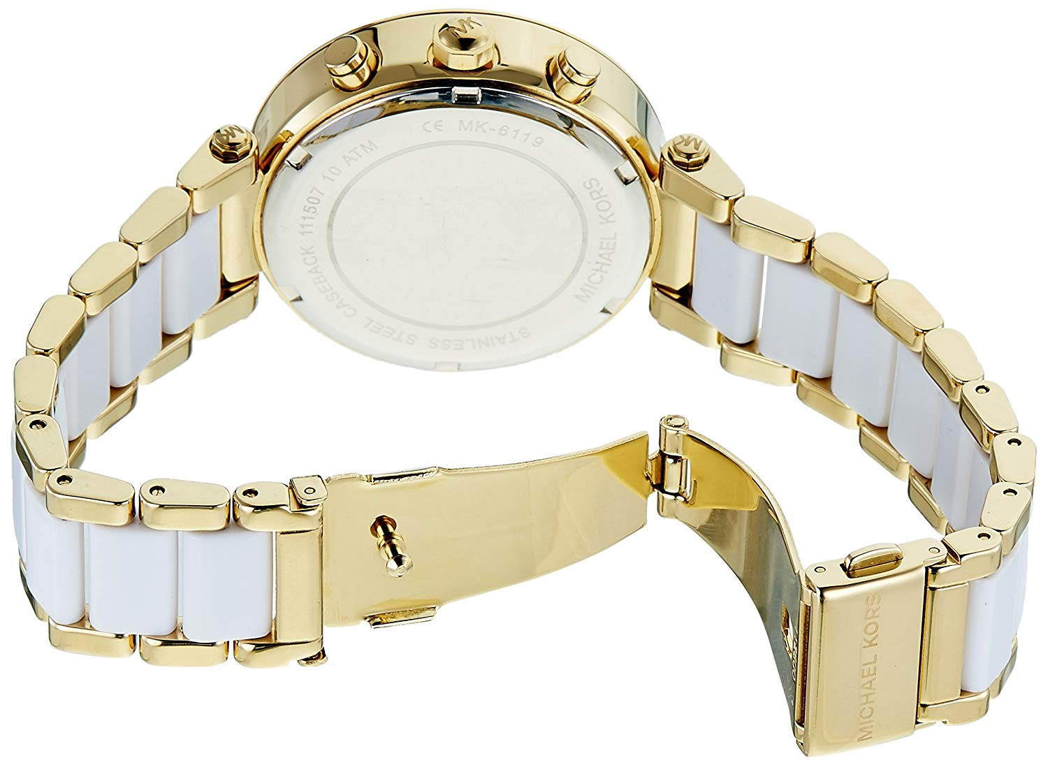 Buy Michael Kors Womens Quartz Parker Stainless Steel White Dial 39mm Watch - Mk6119 in Pakistan