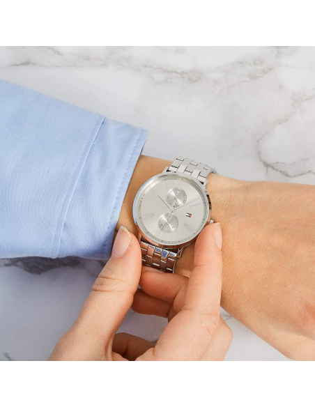 Buy Tommy Hilfiger Quartz Stainless Steel Silver Dial 38mm Watch for Women - 1782068 in Pakistan