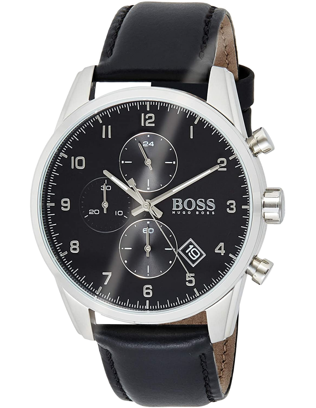 Buy Hugo Boss Quartz Black Leather Strap Black Dial 44mm Watch for Men - 1513782 in Pakistan