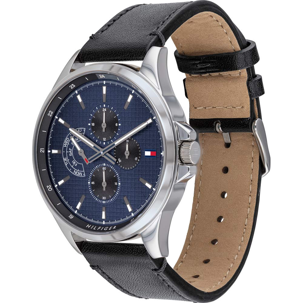 Buy Tommy Hilfiger Quartz Leather Strap Blue Dial 44mm Watch for Men - 1791616 in Pakistan