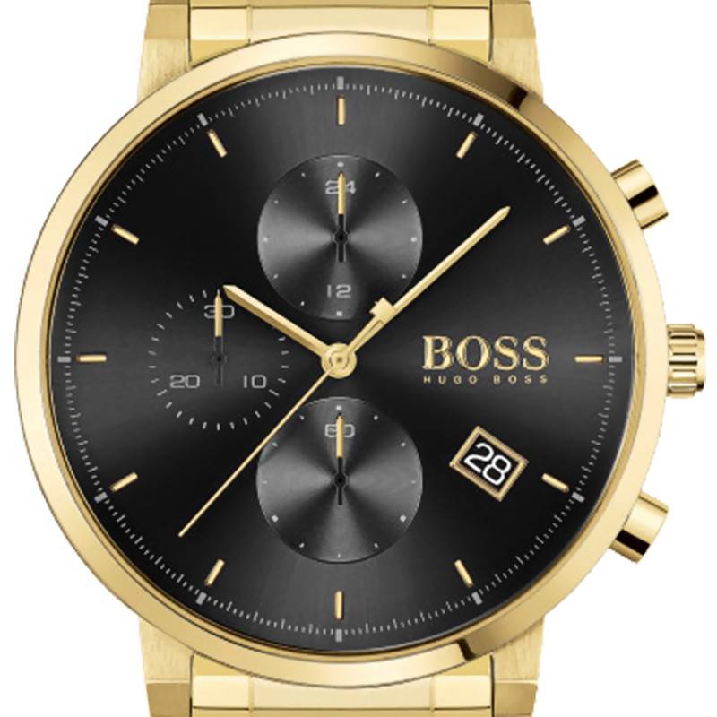 Buy Hugo Boss Mens Chronograph Quartz Integrity Stainless Steel Black Dial 43mm Watch - 1513781 in Pakistan