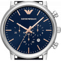 Buy Emporio Armani Men's Chronograph Leather Strap Blue Dial 46mm Watch - AR11451 in Pakistan