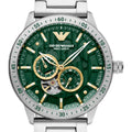 Buy Emporio Armani Men’s Automatic Silver Stainless Steel Green Dial 43mm Watch - AR60053 in Pakistan